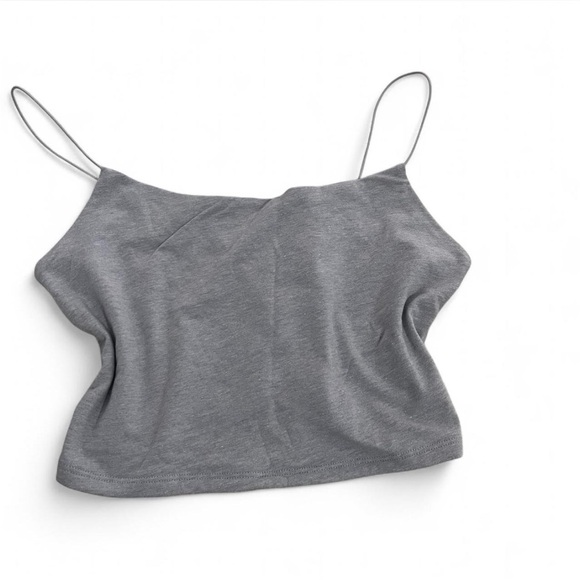 Set of Three Cropped Camisole Bralettes in White, Gray, and Pink size Large lot - Picture 3 of 4